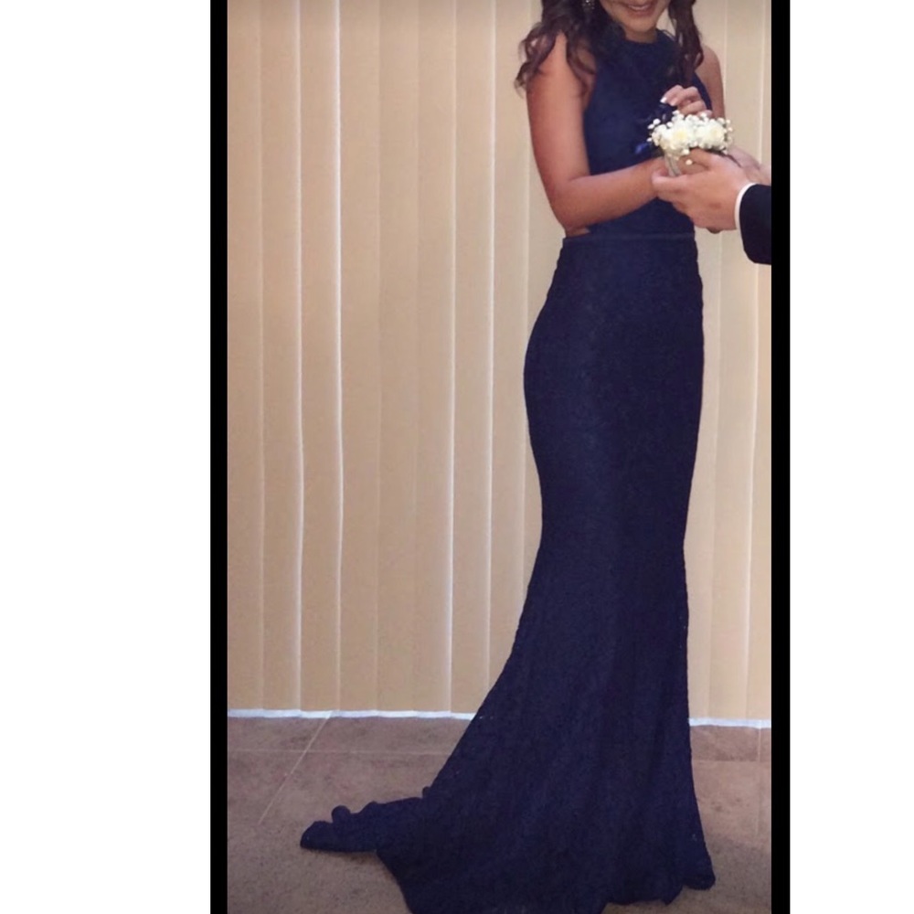 Navy blue prom dress